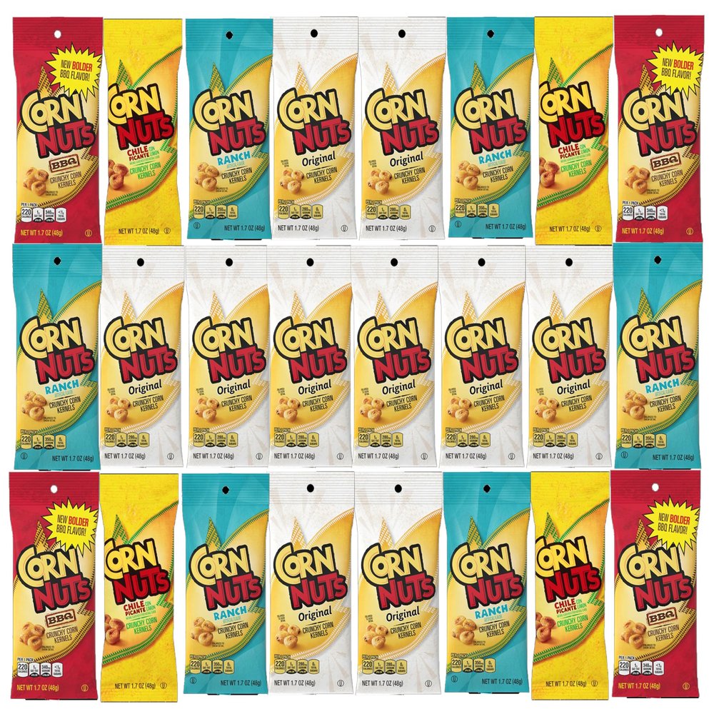 Corn Nuts Crunchy Corn Kernels Assortment - Bulk Variety Pack 24 Pack