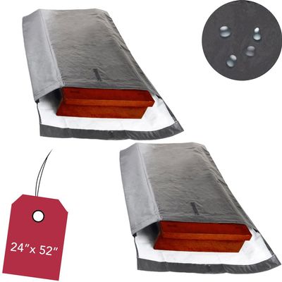 LAMINET Premium Heavy Duty Table Leaf Storage Bag Water, Scratch Resistant. Extra Thick Waterproof Exterior Flannel Backing. Store Your Table Leaves Safely. Holds Leaves up to 20" Wide. 2 Pack