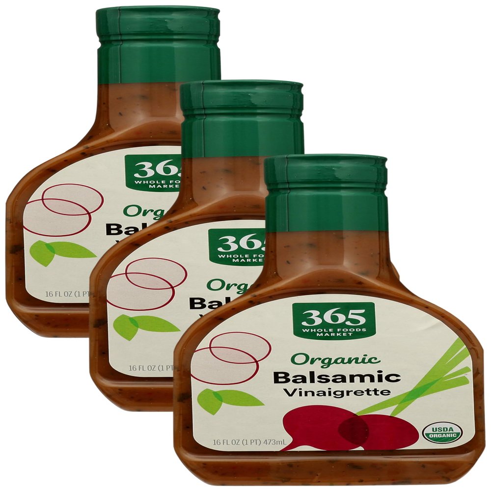 365 by Whole Foods Market, Organic Balsamic Vinaigrette, 16 Fl Oz (Pack of 3)