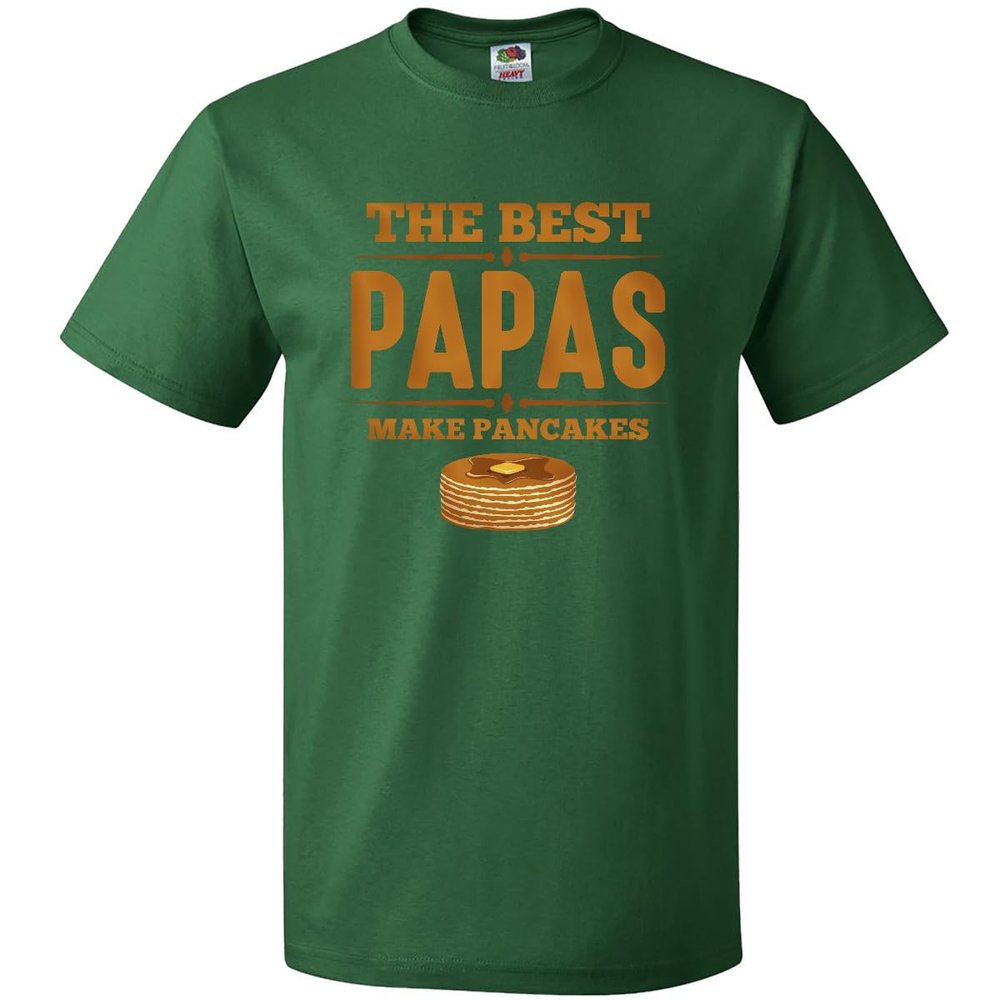 inktastic Best Papas Make Pancakes Men's T-Shirt Medium Green 27ec5