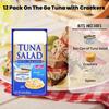 Tuna Salad with Crackers Kit Ready to Eat with Spoon Convenient Protein Shelf Stable for Lunchboxes Office Camping Picnic Summer Cookouts Home Healthy Snacks 3oz Pack of 12 w/Tote & Bonus Porte Pot view 2