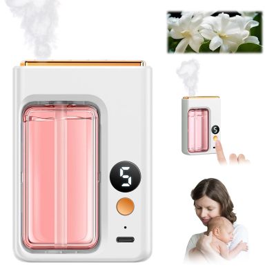 Automatic Aromatherapy Diffuser, Essential Oil Diffusers for Home, Digital Display Version of Aroma Diffuser, Replaceable Scent Diffusers for Home, Essential Oil Diffuser (Gardenia)