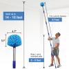 Cobweb Duster with Extension Pole, 8 FT Stiff Bristles Duster Head with Adjustable Stainless Steel Handle, Lightweight High Ceiling Brush Cleaner for Outdoor Indoor view 4