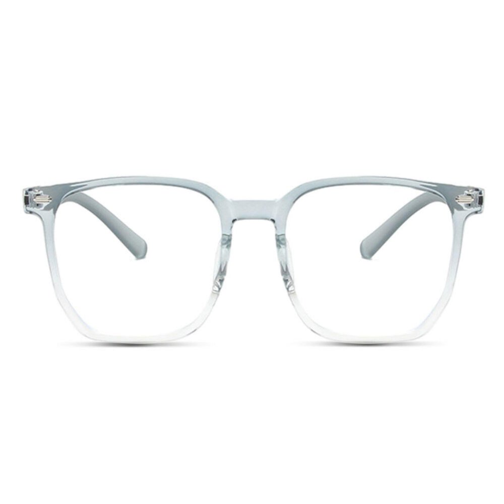 AOOLIA Geometric Reading Glasses Oversized Full Rim Square Spectacles Trendy Blue Light Blocking Reader Lightweight Eyeglasses (Blue, 2.75, x)