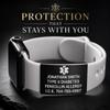 Personalized Medical Alert Watch Band Tag, Custom Engraved Medical ID Tag for Smartwatch Bands 3845mm, Stainless Steel Emergency ID Sleeve Bracelet Charm for Apple & Silicone Bands view 2