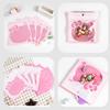 100 Pieces 5.3" Plastic Square Resealable Storage Bags Anime PP Bags Adorable Cartoon Jewelry Gift Bag, Cute Birthday Wedding Gift Packing Bag Pack view 3