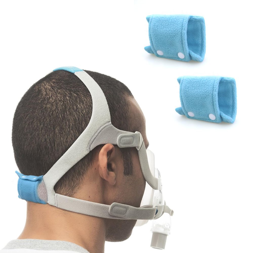2 Pack CPAP Strap Covers CPAP Mask Frame Covers Universal CPAP Headgear Pads Centre Back Covers Hair Saver Head Cushion 10x8cm