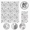 80Pcs Floral Birds Paper Guest Napkins White Black Bathroom Napkins Vintage Disposable Hand Towel Napkin for Home Holiday Party Supplies view 2