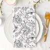 80Pcs Floral Birds Paper Guest Napkins White Black Bathroom Napkins Vintage Disposable Hand Towel Napkin for Home Holiday Party Supplies view 3
