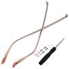 1 Pair Metal Eyeglass Arm Replacement, Universal Glasses Legs Repair Kit with Screws, Coffee, 5.35 Inch for Thin Metal Glasses and Sunglasses view 1
