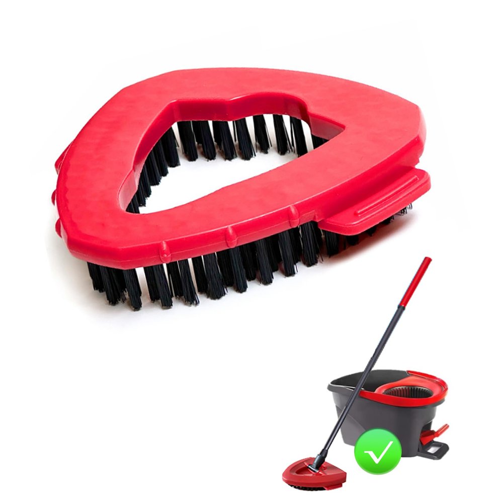 1Pack Spin Mop Head Base Fit for O Ceda EasyWring, Stiff Bristle Shower Brush Scrubbing Brush Cleaning Brush for Bathroom, Kitchen, Tub, Tile