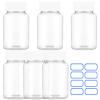 Sibba Clear Pill Bottle 6 Pcs Empty Medicine Organizers 80ML Plastic Dispenser Jar Powder Storage Transparent Reagent Containers Leak Proof Caps Receptacle Large Bottles Fit Home Counter Toiletries view 1