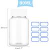 Sibba Clear Pill Bottle 6 Pcs Empty Medicine Organizers 80ML Plastic Dispenser Jar Powder Storage Transparent Reagent Containers Leak Proof Caps Receptacle Large Bottles Fit Home Counter Toiletries view 2