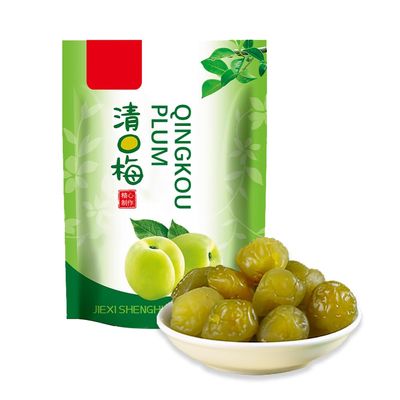 SIJIYUNLI-Qingkou Plum 308g/10.8oz Dried fruit preserves, sweet and sour, deliciousGreen Crispy Plums