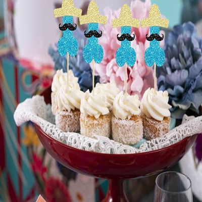 15 Pcs Bachelorette Cupcake Toppers Hen Funny Party Cake Picks Glitter Cupcake Decorations for Bachelorette Wedding Engagement Party Cake Decorations (Blue-15 Pcs)