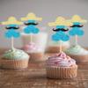 15 Pcs Bachelorette Cupcake Toppers Hen Funny Party Cake Picks Glitter Cupcake Decorations for Bachelorette Wedding Engagement Party Cake Decorations (Blue-15 Pcs) view 2