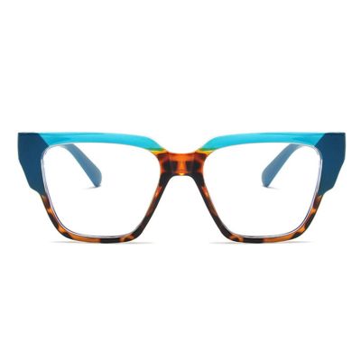 AOOLIA Cat Eye Reading Glasses for Women Vintage Tortoise Dual-color Full Rim Multicolor Blue Light Blocking Reader Eyeglasses (Blue, 1.25, x)