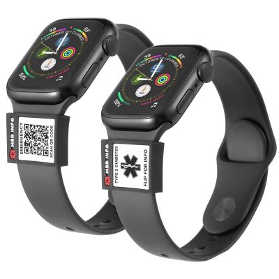 MYLUCKYTAG QR Code Medical ID Tag - Medical ID Bracelet Sleeve - Fits for Apple Watch Medical ID Band or Fitbit Medical ID Band - Medical Alert - Free Online Emergency Medical Profile