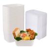 JAYEEY 34 oz Disposable paper salad bowls with lids, Rectangle Food containers Soup Bowls Party Supplies Treat Bowls 50 Pack view 1