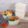 JAYEEY 34 oz Disposable paper salad bowls with lids, Rectangle Food containers Soup Bowls Party Supplies Treat Bowls 50 Pack view 2