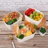 JAYEEY 34 oz Disposable paper salad bowls with lids, Rectangle Food containers Soup Bowls Party Supplies Treat Bowls 50 Pack view 3