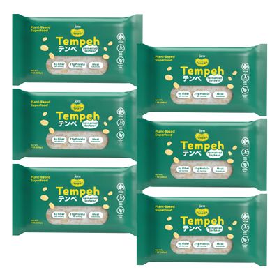 Jans Frozen Royal Tempeh: Wholesome Vegetarian Protein made From Fermented Soy | Elevate your Meals with Authentic Indonesian Flavor | 7.0 OZ (Pack of 6)
