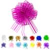 Allgala 12-PC 4 Inch Medium 3CM Organza Ribbon Pull Flower Bow for Gift Wrapping Baskets Wedding Dcor - Fuchsia-GP90611 view 1
