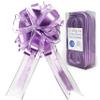 Allgala 10-PC 8 Inch Jumbo 2.5 Inch (6.4CM) Width Organza Ribbon Pull Flower Bow for Gift Wrapping Baskets Wedding Dcor - Lavender-GP90565 view 1