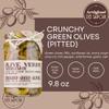ARTIGIANI DEI SAPORI Italian Cracked Green Olives  Authentic Hand-Crushed Green Olives from Italy, Naturally Cured and Preserved in Olive Oil, Gourmet Mediterranean Appetizer, 9.8 oz (277 g), Product of Italy view 3