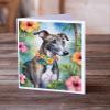 Caroline's Treasures Greyhound Luau Greeting Cards Pack of 8 Blank Cards with Envelopes Whimsical A7 Size 5x7 Blank Note Cards view 2