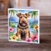 Caroline's Treasures Airedale Terrier Luau Greeting Cards Pack of 8 Blank Cards with Envelopes Whimsical A7 Size 5x7 Blank Note Cards view 2