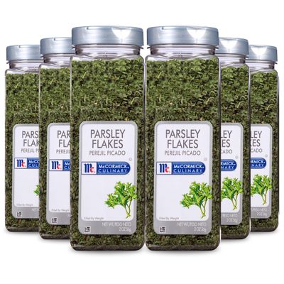 McCormick Culinary Parsley Flakes, 2 oz (Pack of 6) - Six 2 Ounce Containers of Dried Parsley Flakes for Vegetable-Like Taste, Ideal for Flavoring Chicken Salads, Fish and More