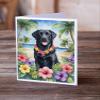 Caroline's Treasures Black Labrador Retriever Luau Greeting Cards Pack of 8 Blank Cards with Envelopes Whimsical A7 Size 5x7 Blank Note Cards view 3