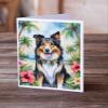 Caroline's Treasures Collie Luau Greeting Cards Pack of 8 Blank Cards with Envelopes Whimsical A7 Size 5x7 Blank Note Cards view 2