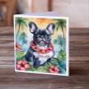 Caroline's Treasures French Bulldog Luau Greeting Cards Pack of 8 Blank Cards with Envelopes Whimsical A7 Size 5x7 Blank Note Cards view 2