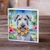 Caroline's Treasures Irish Wolfhound Luau Greeting Cards Pack of 8 Blank Cards with Envelopes Whimsical A7 Size 5x7 Blank Note Cards view 2