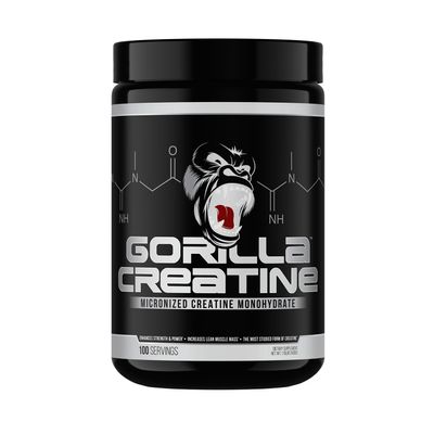 Gorilla Mind Creatine Monohydrate Micronized Powder, Improved Muscle Size, Power Output and Strength, 5 Grams per Serving, 100 Servings