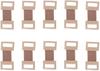10 Pcs Coffee Elastic Bandage Wrap Stretch Metal Clips Replacement Fastener Fixation Clamps Hooks Adhesive Bandages (Health and Household) view 1