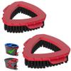 Aifacay 2-Pack Spin Mop Scrub Brush Replacement Heads Compatible with O-Cedar RinseClean 2-Tank System, Triangular Hard-Bristle Scrubber Mop Head for Kitchen and Bathroom Deep Cleaning view 1