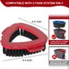 Aifacay 2-Pack Spin Mop Scrub Brush Replacement Heads Compatible with O-Cedar RinseClean 2-Tank System, Triangular Hard-Bristle Scrubber Mop Head for Kitchen and Bathroom Deep Cleaning view 2