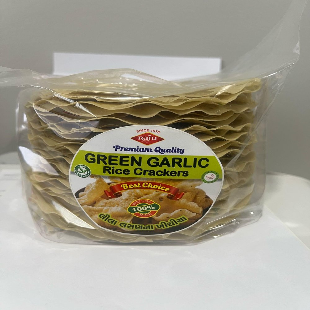 Green Garlic Rice Crackers (500 gms) Khichiya