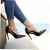 Beatifufu 2pcs Elastic Heel Straps Detachable Shoelaces for High Heels Rhinestone Pearl Decor view 4
