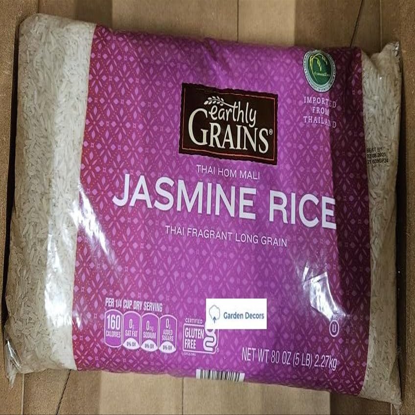 Earthly THAI HOM MALI Jasmine Rice Thai Fragrant Long Grain, 80oz 2.27kg