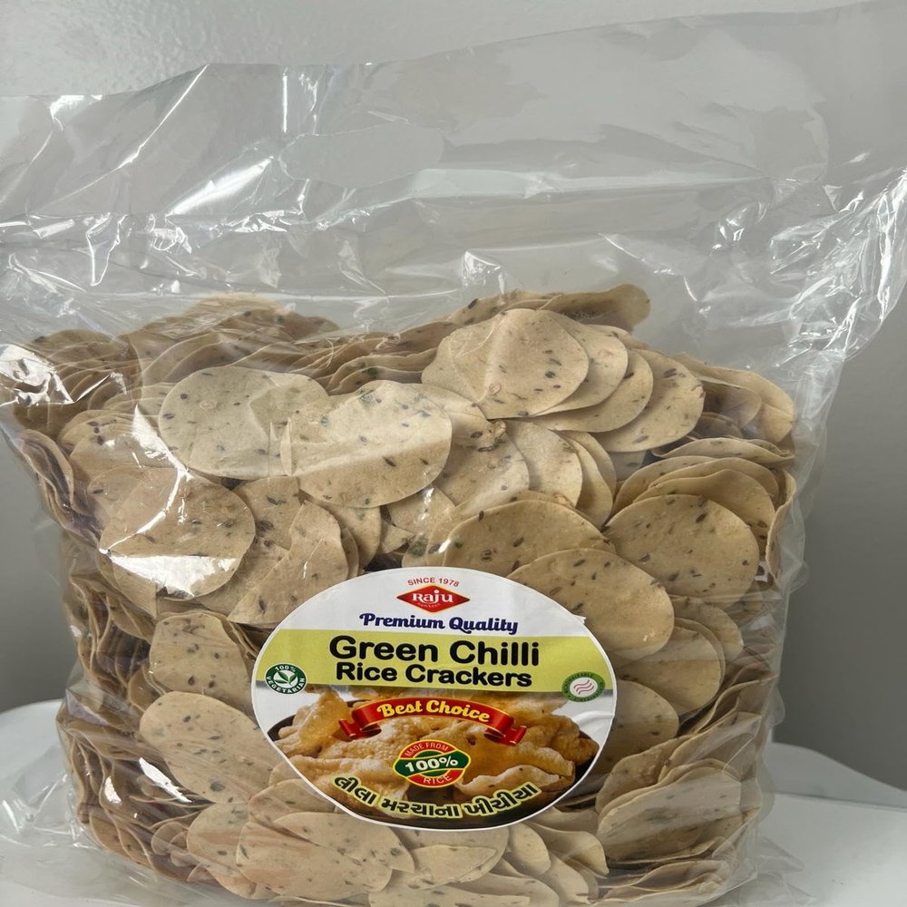 Green Chilli Rice Crackers