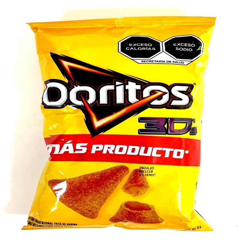 3D 45g Box W/5 Bags Papas Snacks Authentic From Mexico