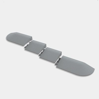 PAPERGAN Ramp for Door Threshold Curb Ramp Portable Low Profile Car Ramps for Wheelchair Scooter Doorway Floor Tile Threshold Transition Strip Reducer, Removable (Color : Gray, Size : 1.9 cm High)