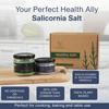 SaltWise Green & White Salicornia Salt Gift Set  Gourmet Plant-Based Salts, Low Sodium, Mineral & Vitamin Rich, Vegan, 100% Natural, Includes Gift Tote & Salt Shaker (14.10 oz / 400g Total) view 4
