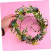 HAKIDZEL Pine Cone Garland Leaves Wreath Headband for Holiday Bridal Accessory Wedding Headdress Christmas Decor view 3