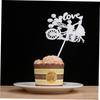 Gogogmee 20pcs Silver Couple Cake Toppers Decorative Cupcake Picks for Valentine's Day Birthday Parties and Themed Celebrations Paper Inserts for Cakes and Desserts view 2