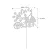 Gogogmee 20pcs Silver Couple Cake Toppers Decorative Cupcake Picks for Valentine's Day Birthday Parties and Themed Celebrations Paper Inserts for Cakes and Desserts view 3